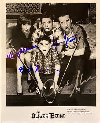 Oliver Beene cast signed photo autographed by Wendy Makkena, Grant Shaud, Andrew Lawrence, and 