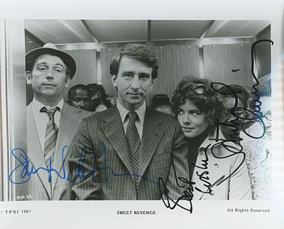 Sweet Revenge signed movie photo autographed by Sam Waterston and Stockard Channing. 8x10 inches.