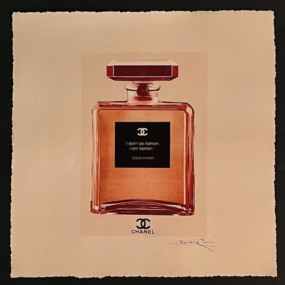 Chanel Paris Parfum Fairchild Paris Collection Deckled Edge Print. 13x13 inches.