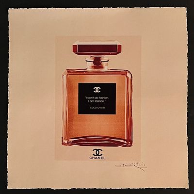 Chanel Paris Parfum Fairchild Paris Collection Deckled Edge Print. 13x13 inches.