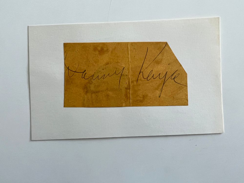 The Secret Life of Walter Mitty Danny Kaye signature cut. Danny Kaye signature cut