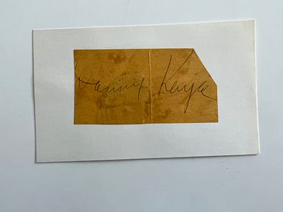 The Secret Life of Walter Mitty Danny Kaye signature cut. Danny Kaye signature cut