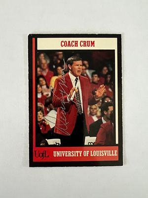 University of Louisville Coach Crum collectible trading card