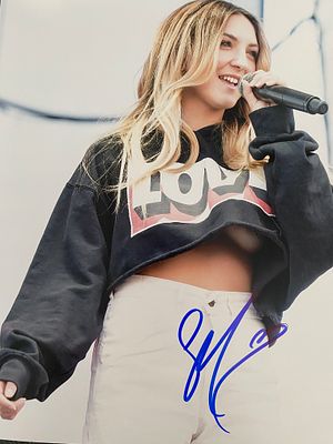 Singer Songwriter Julia Michaels signed photo. Julia Michaels signed photo. 8x10 inches