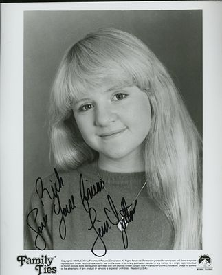 Family Ties signed photo. Tina Yothers signed photo. 8 x 10 inch
