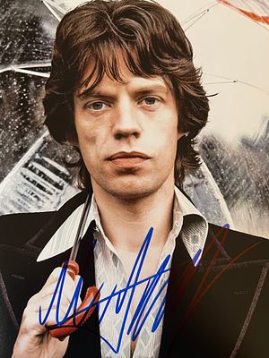 The Rolling Stones Mick Jagger Signed Photo. 8x10 inches.