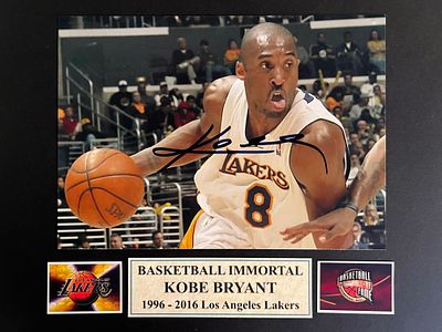 Kobe Bryant signed photo. 8x10 inches