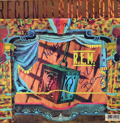 R.E.M. signed Fables of the Reconstruction album. R.E.M. 1985 Fables of the Reconstruction album 
