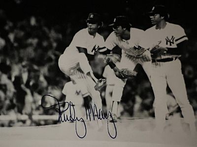 Rudy May signed photo. 4x5 inches