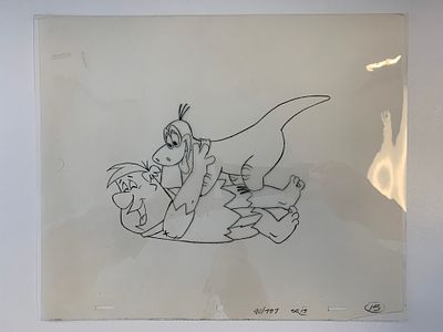 The Flintstones original hand drawn artwork for cartoon. The Flintstones original Fred 