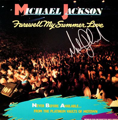 Michael Jackson signed Farewell My Summer Love album. 1984 Farewell My Summer Love album. 