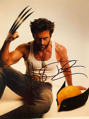 Deadpool and Wolverine Hugh Jackman signed movie photo. 8x10 inches