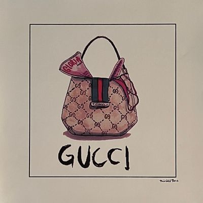 Fairchild Paris Gucci Art Print. 12x12 inches.