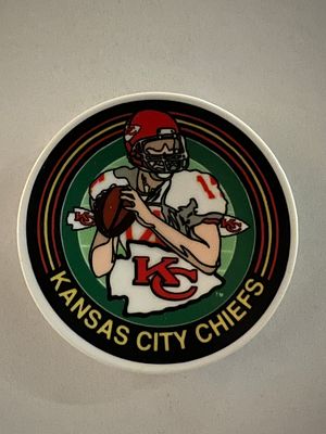 Kansas City Chiefs porcelain plate. 4x4 inches