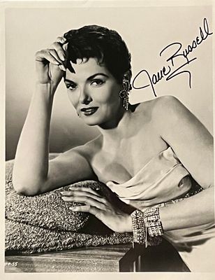 The Outlaw Jane Russell Signed Photo. 8x10 inches.
