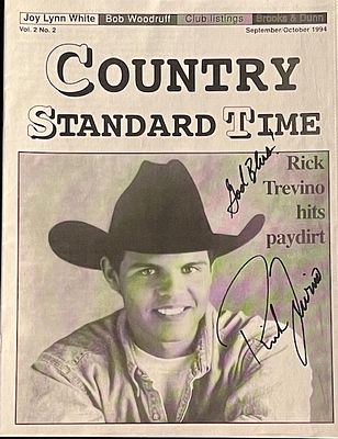Country music singer Rick Trevino Signed 1994 Country Standard Time Newsletter. Country music 