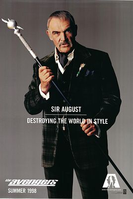 Rare The Avengers Sean Connery 1998 original double-sided movie poster. The Avengers Sean 