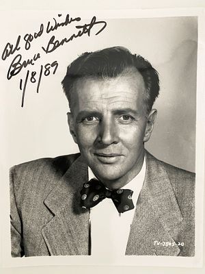 Daniel Boone Trailblazer Bruce Bennett signed photo. Bruce Bennett signed photo. 8x10 inches