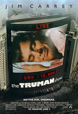 The Truman Show 1998 double-sided original teaser bus shelter poster. 48x70 inches This item is 