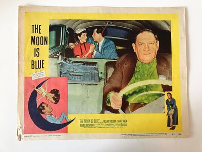 The Moon Is Blue original 1953 vintage lobby card on heavy card stock. 11x14 inches