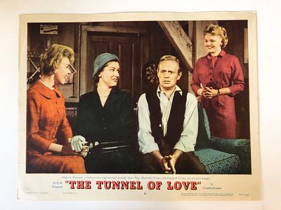 The Tunnel of Love original 1958 vintage lobby card on heavy card stock. 11x14 inches