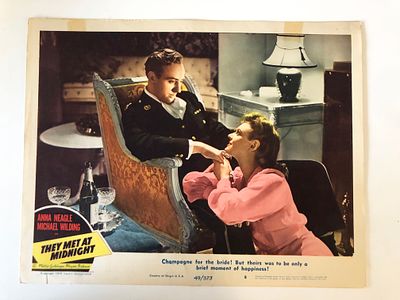 They Met At Midnight original 1949 vintage lobby card on heavy card stock. 11x14 inches