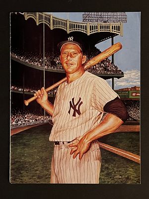 New York Yankees Mickey Mantle and Seattle Mariners Randy Johnson Magazine Page