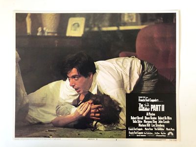 The Godfather Part II original 1974 vintage lobby card on heavy card stock. 11x14 inches