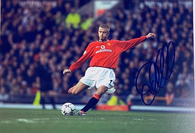 David Beckham facsimile signed photo. David Beckham facsimile facsimile signed photo. 8x10 