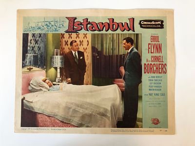 Istanbul original 1957 vintage lobby card on heavy card stock. 11x14 inches