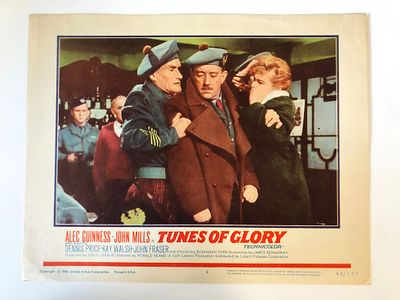 Tunes of Glory original 1960 vintage lobby card on heavy card stock. 11x14 inches