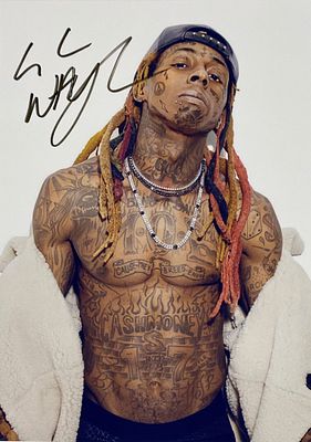 Lil Wayne facsimile signed photo. Lil Wayne facsimile facsimile signed photo. 8x10 inches. This 