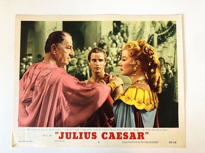 Julius Caesar original 1953 vintage lobby card on heavy card stock. 11x14 inches