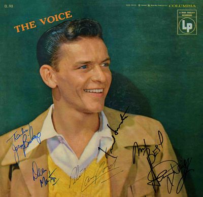 Frank Sinatra signed The Voice album. 1946 The Voice album. Signed: Frank Sinatra, Best Peter 