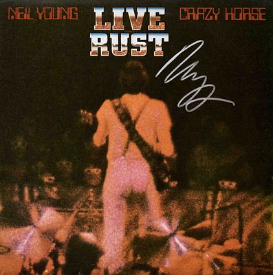 Neil Young signed Live Rust album. 1979 Live Rust album autographed by Neil Young.