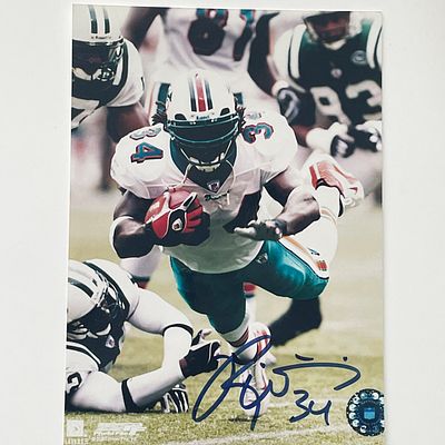 Miami Dolphins Ricky Williams signed photo.5x7 inches