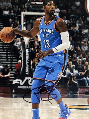 Paul George signed photo. 8x10 inches