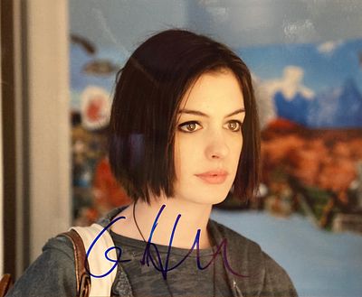 Anne Hathaway signed photo. 8x10 inches
