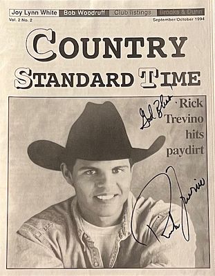 Country music singer Rick Trevino Signed 1994 Country Standard Time Newsletter. Country music 