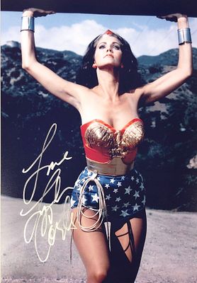 Wonder Woman Lynda Carter signed photo. Wonder Woman signed photo autographed by Lynda Carter. 