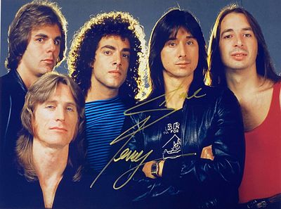 Journey Steve Perry facsimile signed photo. Journey Steve Perry facsimile facsimile signed 
