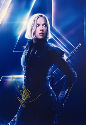 Avengers: Infinity War Scarlett Johansson signed movie photo. Avengers: Infinity War signed 