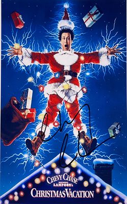 National Lampoon's Christmas Vacation Chevy Chase facsimile signed movie photo. 8x10 inches. 