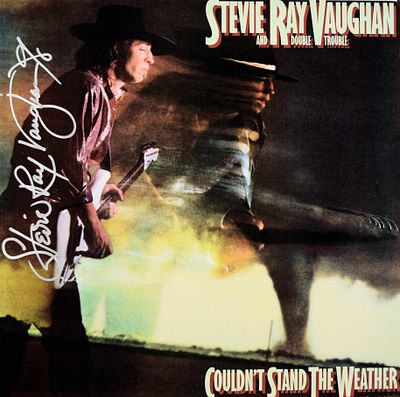 Stevie Ray Vaughan Couldn&acirc;€™t Stand The Weather signed album. Stevie Ray Vaughan 1984 Couldn&acirc;€™t 