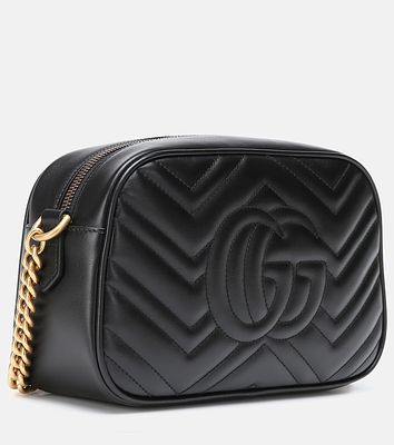 Gucci GG Marmont mini camera bag. The mini GG Marmont chain shoulder bag has a softly structured 