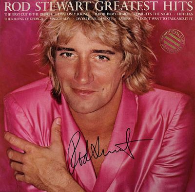 Rod Stewart signed Greatest Hits album. 1979 Greatest Hits album signed Rod Stewart.
