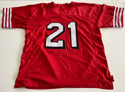 Deion Sanders signed jersey- JSA. Deion Sanders #21 San Francisco 49ers signed jersey-JSA 