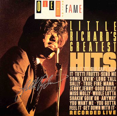Little Richard signed The Great Little Richard album. Little Richard's 1978 hit album The Great 