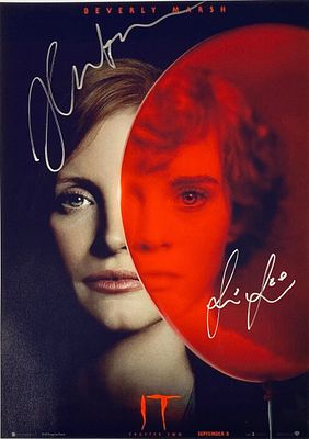 It Chapter Two Jessica Chastain and Sophia Lillis facsimile signed movie photo. It Chapter Two 
