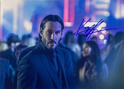 John Wick Keanu Reeves facsimile signed movie photo. John Wick Keanu Reeves facsimile signed 